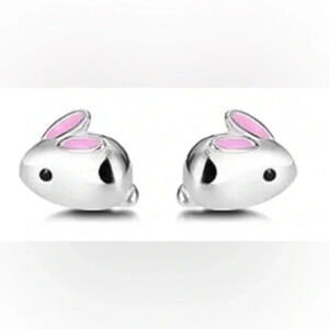 Mini Cute Rabbit Stainless Steel Stud Earrings